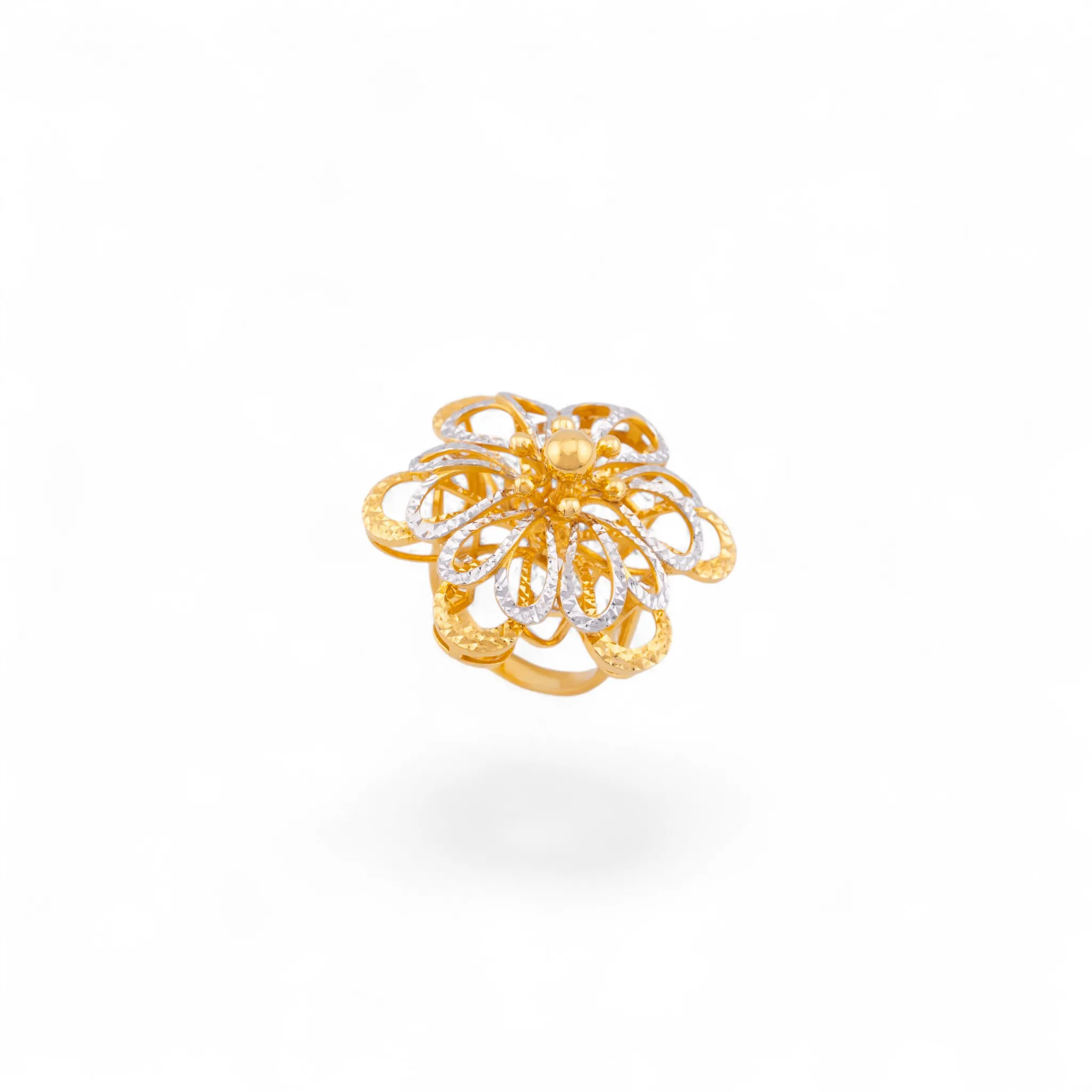 Cincin Bunga Lilit gold ring